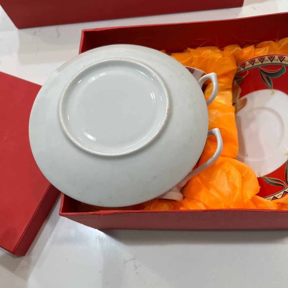 Vintage Floral Teacup and Saucer Set from Japan - Picture 2 of 2